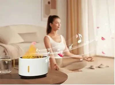 Bluetooth Music Flame Aromatherapy Humidifier with Remote Control