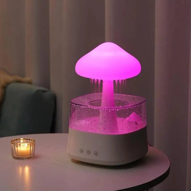 Rain Cloud Humidifier, 450ml, Mushroom Essential Oil Diffuser for